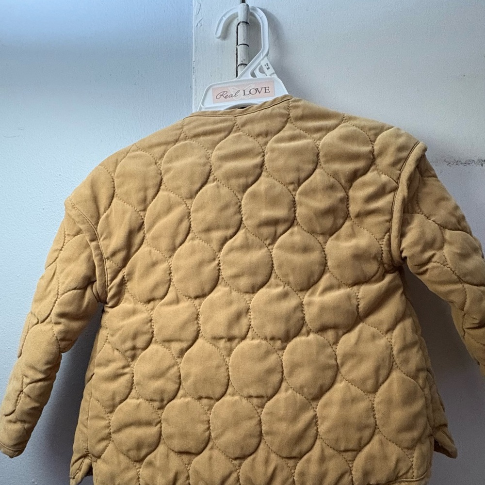 Old Navy Tan Jacket with Floral Lining - Picture 3 of 3